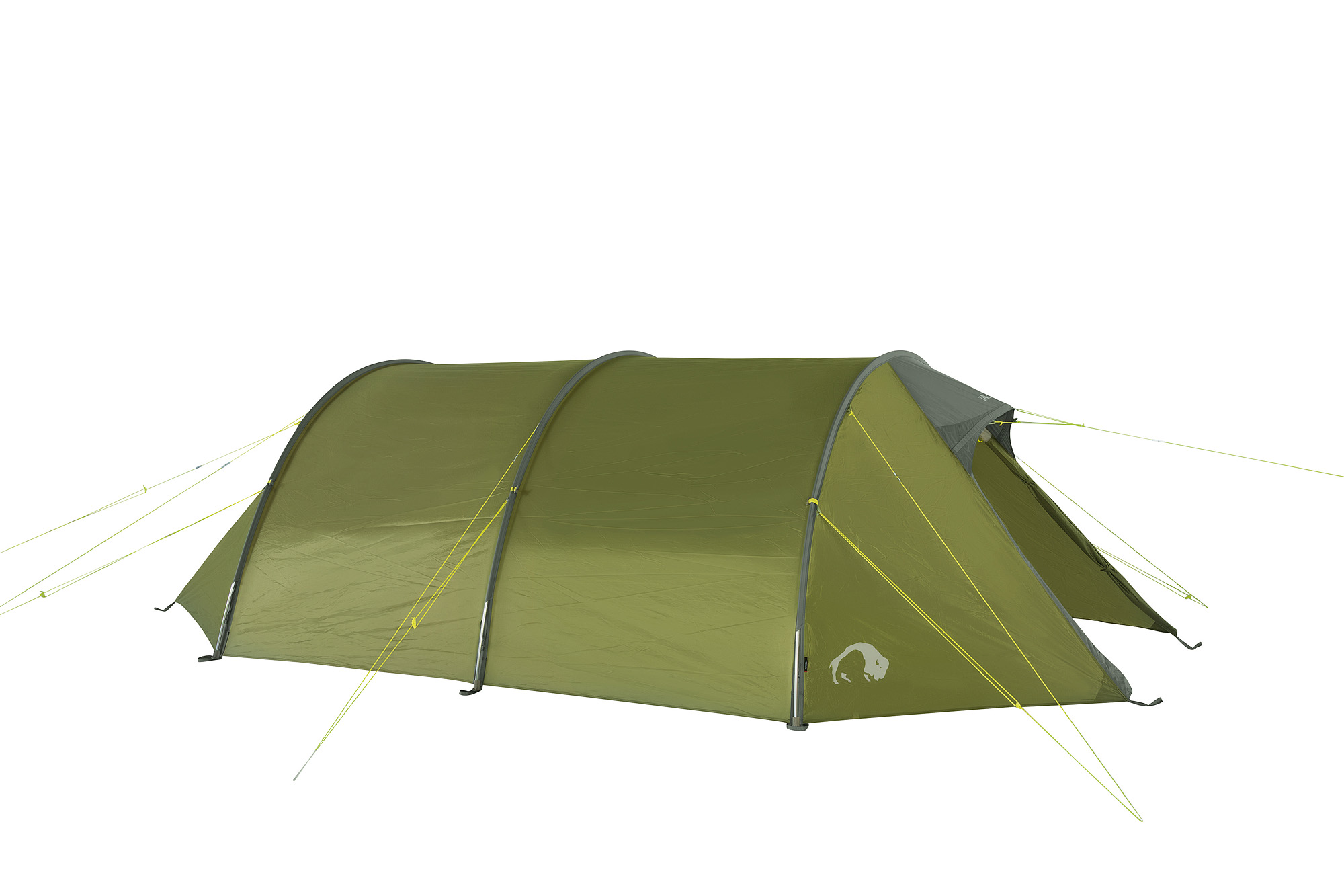 Zelt, Campen, Zelt in den Bergen, Natur, Draußen, Tatonka Buffin 4 light olive grün 4-Personen-Zelte - Detailansicht