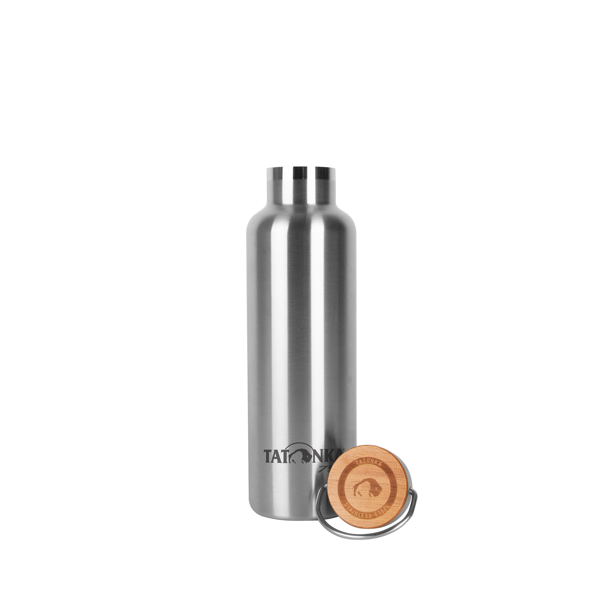 Flasche, Shaker, Tatonka Hot + Cold Stuff Bamboo Lid 750 Trinkflaschen - Ansicht seitlich-hinten