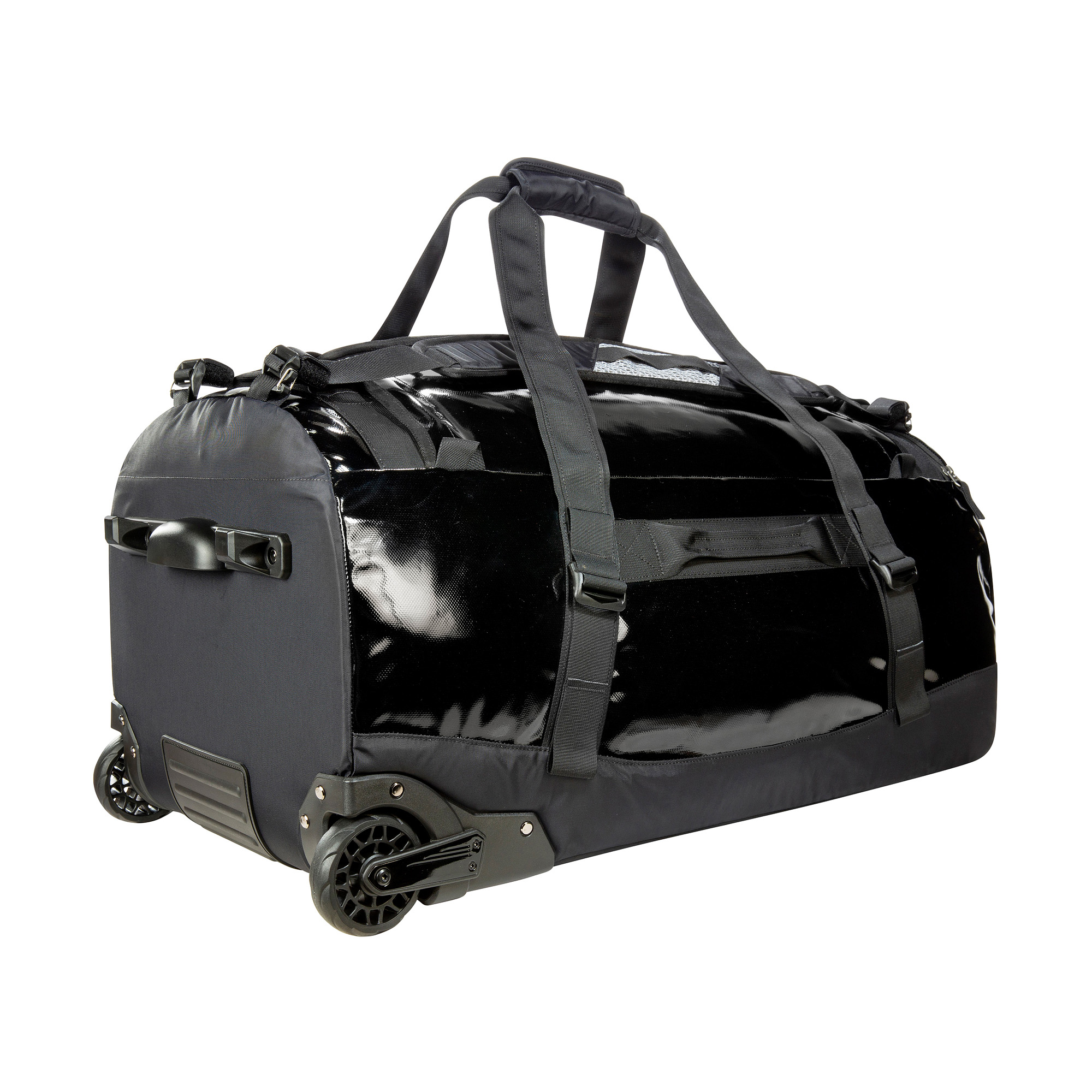 Gepäck, Zubehör, Tasche, Handtasche, Tatonka Barrel Roller 80 black schwarz Trolleys & Koffer - Ansicht seitlich-hinten