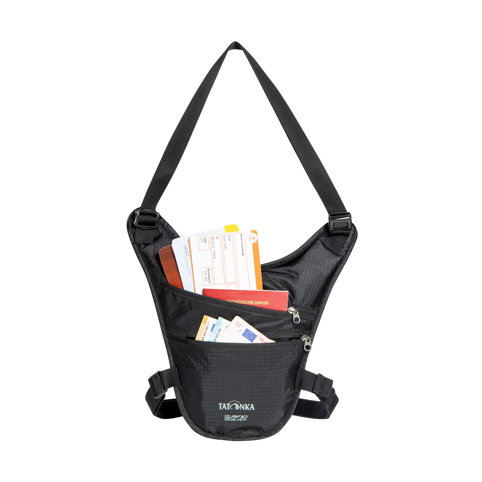 Tasche, Zubehör, Handtasche, Erste Hilfe, Tatonka Skin Chest Holster RFID Block black schwarz Geldbeutel - Detailansicht