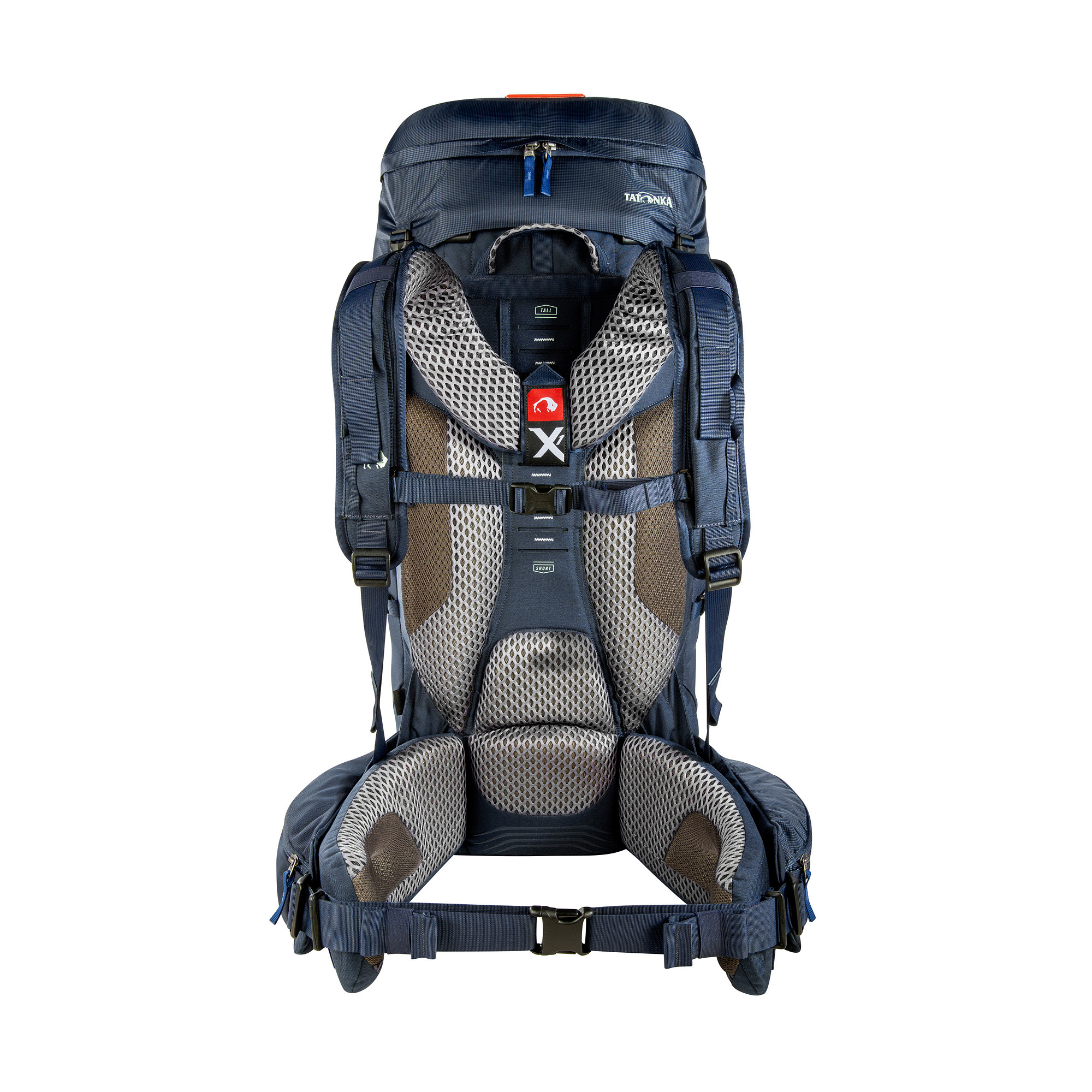 Tasche, Rucksack, Tatonka Yukon X1 75+10 navy blau Trekkingrucksäcke - Ansicht frontal-hinten