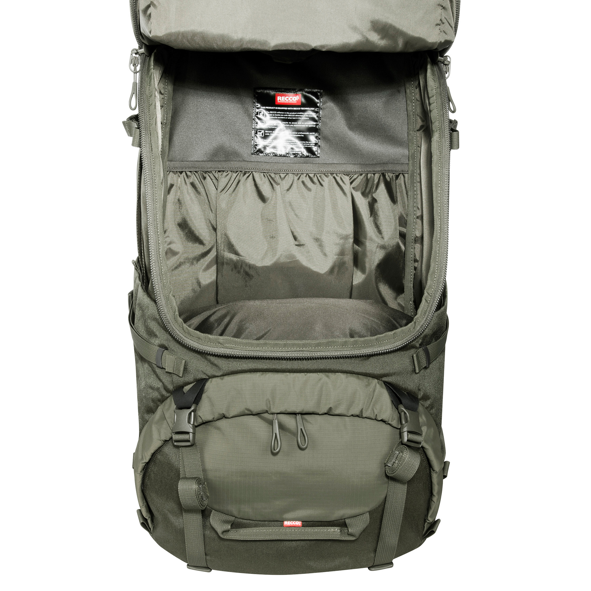 Tasche, Rucksack, Tatonka Yukon Carrier Pack 55+10 RECCO olive grün Trekkingrucksäcke - Detailansicht