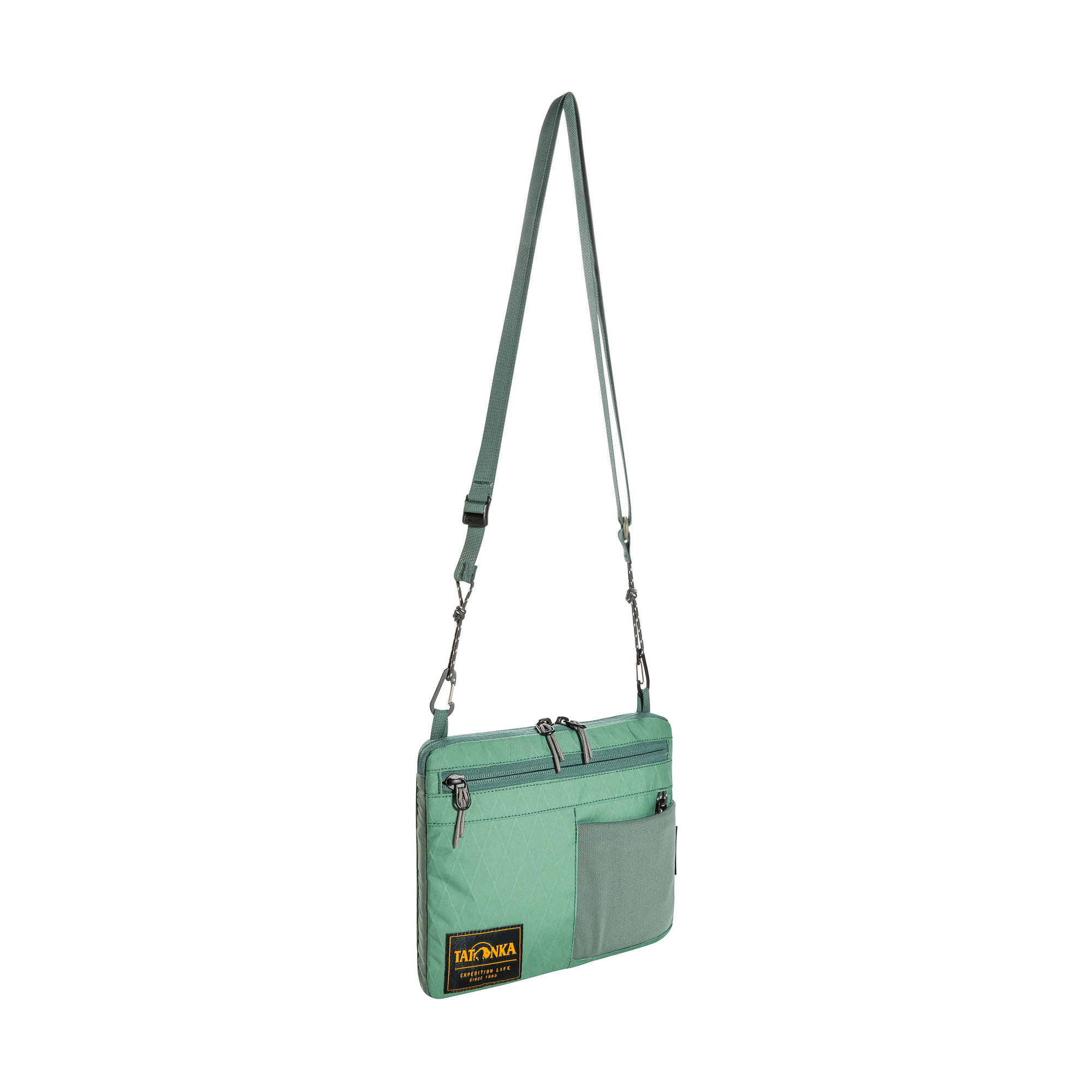 Zubehor, Tasche, Handtasche, Geldbörse, Tatonka Cross Body Bag S sage green grün Umhängetaschen - Ansicht seitlich-vorne