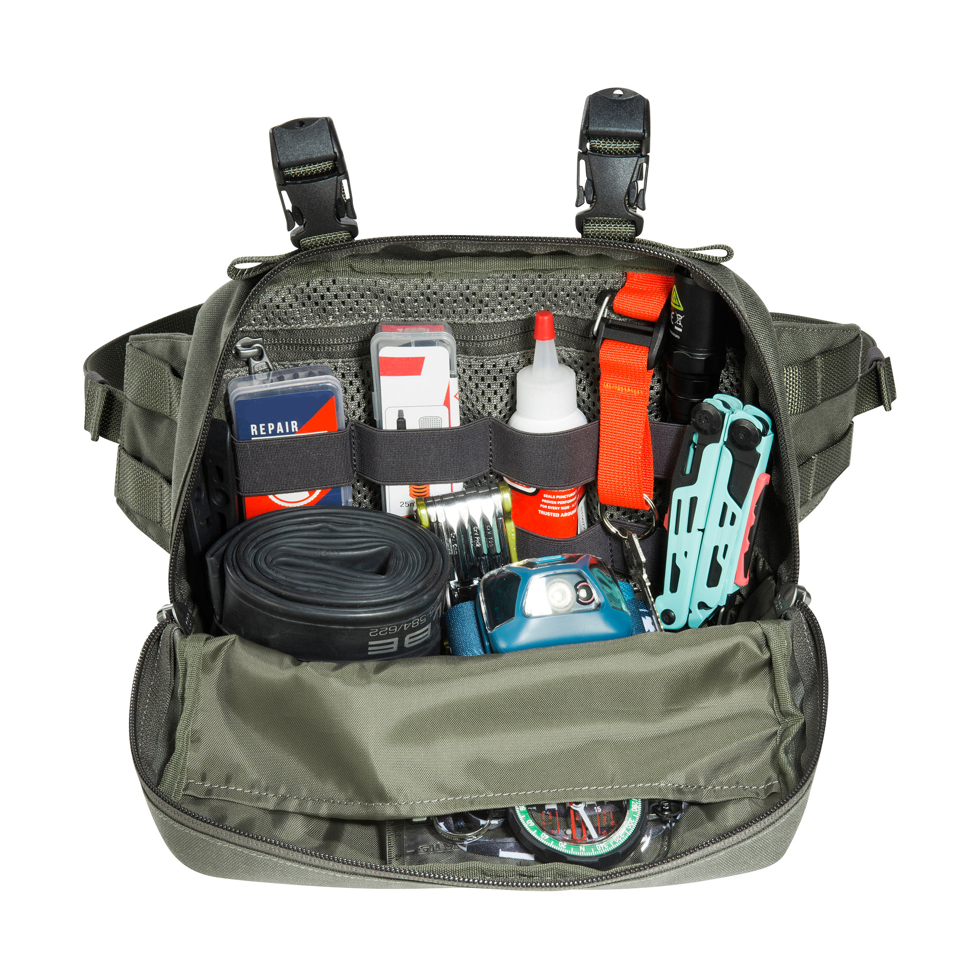 Erste Hilfe, Tasche, Rucksack, Tatonka Hip & Bar Pouch BC stone grey olive grau Bauchtaschen - Detailansicht