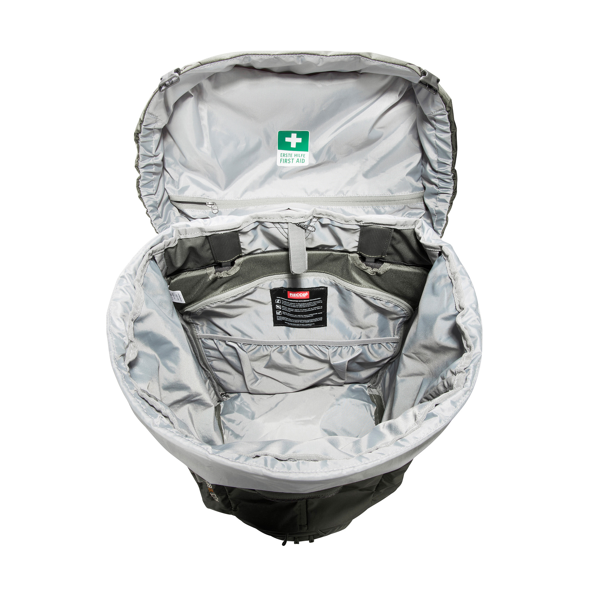 Erste Hilfe, Tatonka Yukon X1 85+10 stone grey olive grau Trekkingrucksäcke - Detailansicht