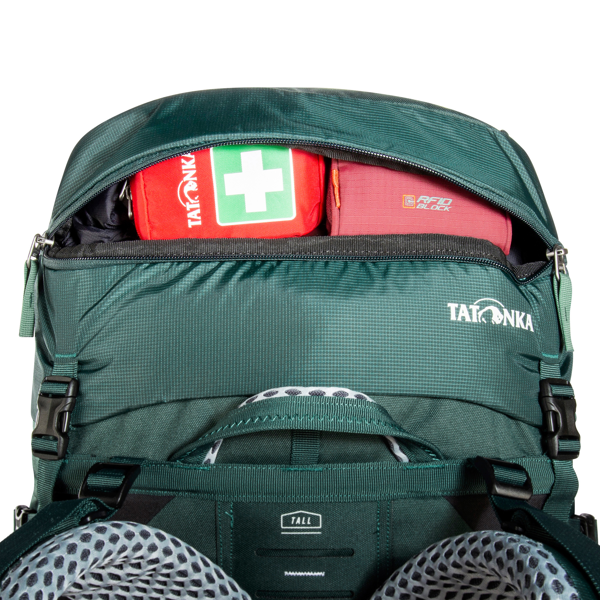 Erste Hilfe, Rucksack, Tasche, Tatonka Yukon 70+10 jasper grün Trekkingrucksäcke - Detailansicht
